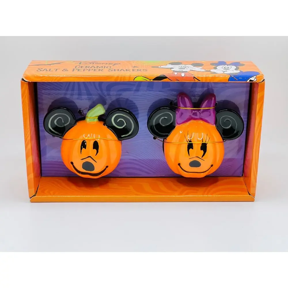 Halloween Disney Pumpkin Mickey & Minnie Salt & Pepper Shakers